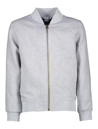 D-Lux Lichtblauwe linnen vest met rits Boy