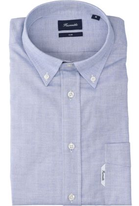 Faconnable Blauwkleurig katoenen hemd (regular fit) met lange mouwen
