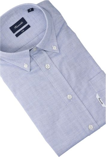 Blauwkleurig katoenen hemd (regular fit) met lange mouwen Faconnable