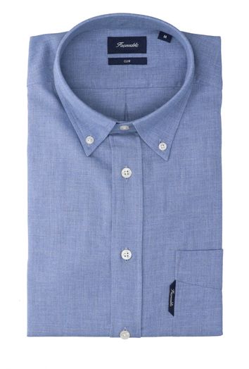 Jeansblauw katoenen hemd ( regular fit) met lange mouwen Faconnable