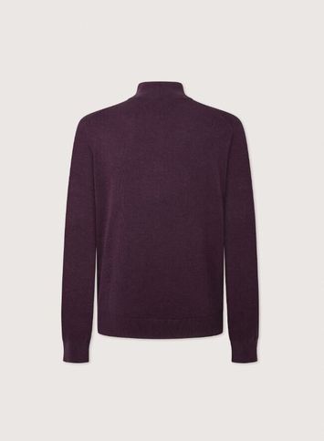 Bordeaux pull met korte rits Faconnable
