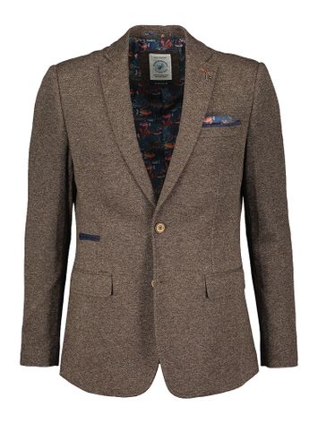 Bruine blazer met blauw detail A Fisch Named Fred 