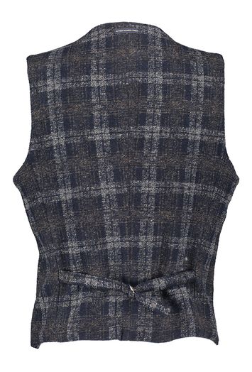 Blauwe geruite mouwloze vest A Fish Named Fred