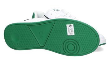 Witte lage sneakers met veters en groen detail Heritage Court III Ralph Lauren