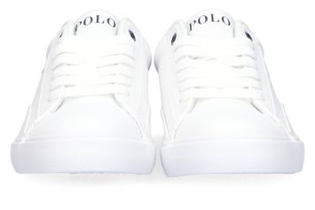 Witte lage sneakers met veters en donkerblauw detail Therra Ralph Lauren