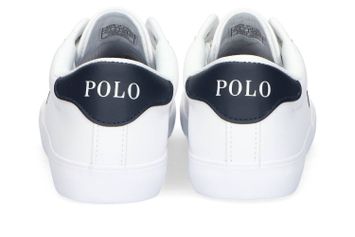 Witte lage sneakers met veters en donkerblauw detail Therra Ralph Lauren