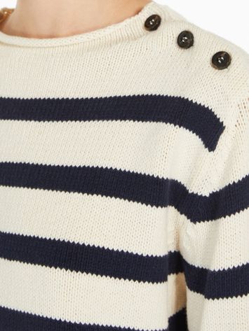 Beige trui met blauwe strepen Vibo Max Mara 