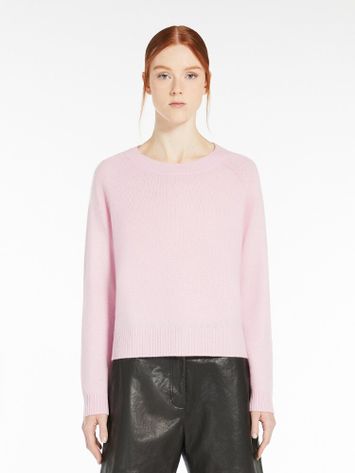 Roze pull in cashmere met ronde hals Tago Max Mara Weekend