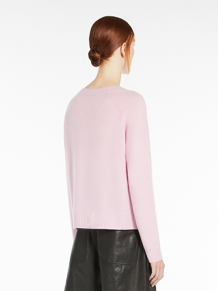 Roze pull in cashmere met ronde hals Tago Max Mara Weekend