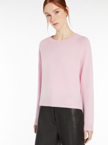 Roze pull in cashmere met ronde hals Tago Max Mara Weekend
