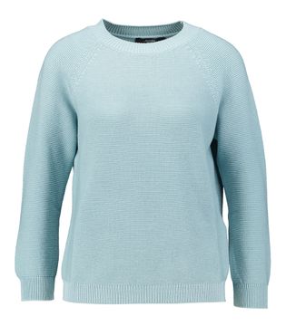 Max Mara Weekend Muntgroene katoenen pull met ronde hals en driekwart mouwen Linz
