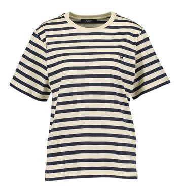 Beige t-shirt met blauwe strepen Satrapo Max Mara
