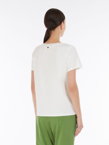 Creme kleurige basis t-shirt Max Mara 