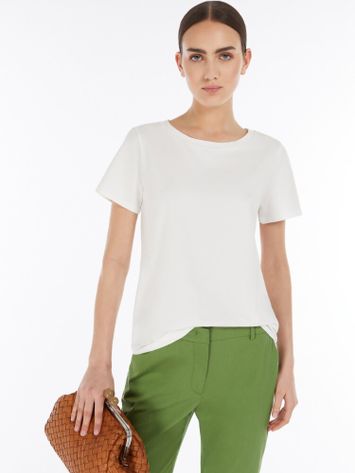 Creme kleurige basis t-shirt Max Mara 