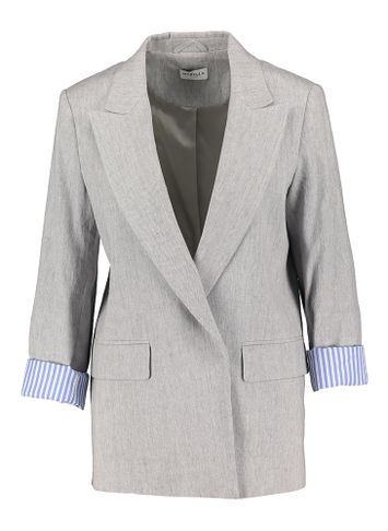Grijs kleurige linnen blazer Impetto Marella