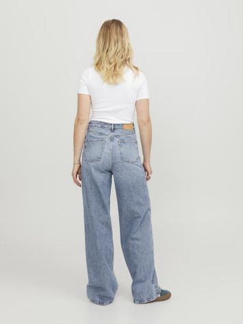 Blauwe jeans loose fit hoge taille JJXX