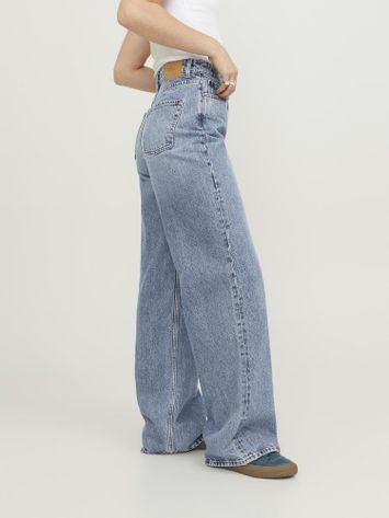 Blauwe jeans loose fit hoge taille JJXX