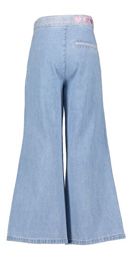 Blauwe wijde jeans met bandplooi Billieblush