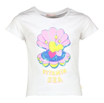 Witte t-shirt met schelp Billieblush