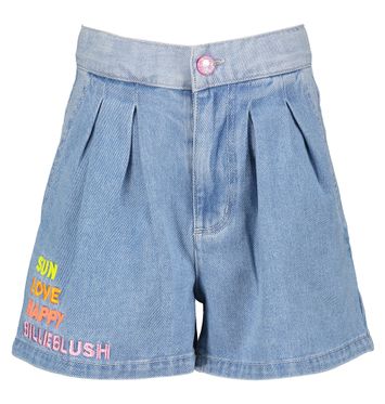 Lichtblauwe wijde short met kleur detail Billieblush