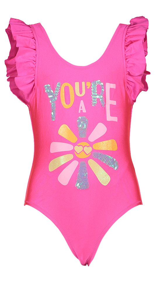 Fluo roze badpak Billieblush 