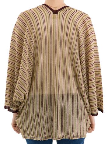 openvallende gestreepte gilet met glitterdraad Marambaia Momoni