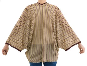 openvallende gestreepte gilet met glitterdraad Marambaia Momoni