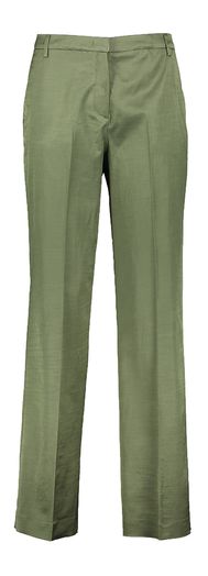 Kaki glanzende wijde broek met bandplooi Panti Momoni