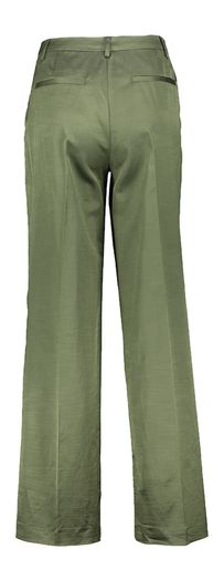 Kaki glanzende wijde broek met bandplooi Panti Momoni