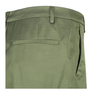 Kaki glanzende wijde broek met bandplooi Panti Momoni