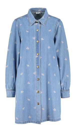 Jeansjurk met bloemetjesmotief Ibiza Dress Numph