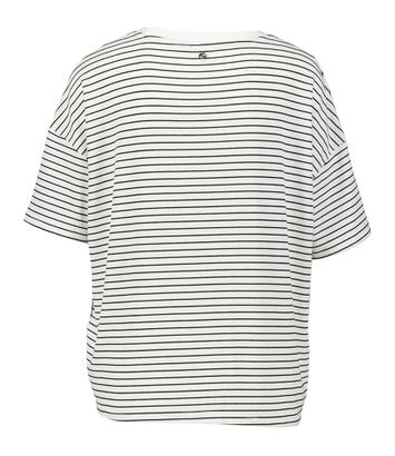Wit met zwart gestreepte t-shirt met ronde hals Briery Numph 