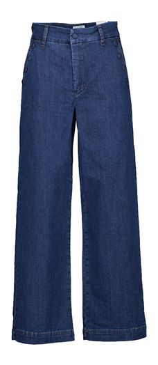Donkerblauwe wide fit jeans Amber Nümph