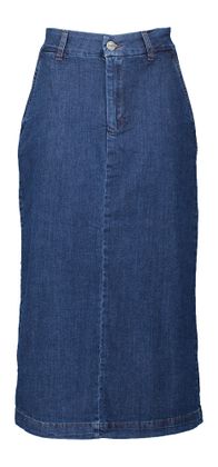 Numph Blauwkleurige halflange jeansrok Amber Nümph