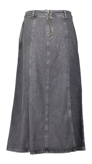 Grijze halflange jeansrok Brooklyn Numph