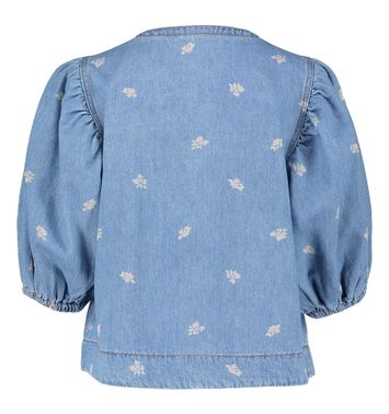 Jeansblouse met bloemetjesmotief Ibiza Blouse Numph
