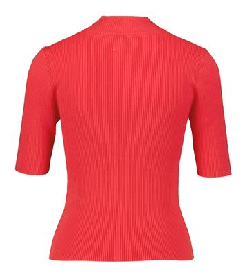 Koraalkleurige aansluitende t-shirt met korte mouwen Bia Numph