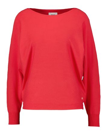 Koraal kleurige trui met boothals Daya Pullover Numph