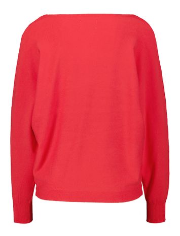 Koraal kleurige trui met boothals Daya Pullover Numph
