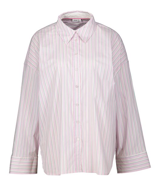 Lichtroze katoenen blousemet strepenmotief Eloise Shirt Numph