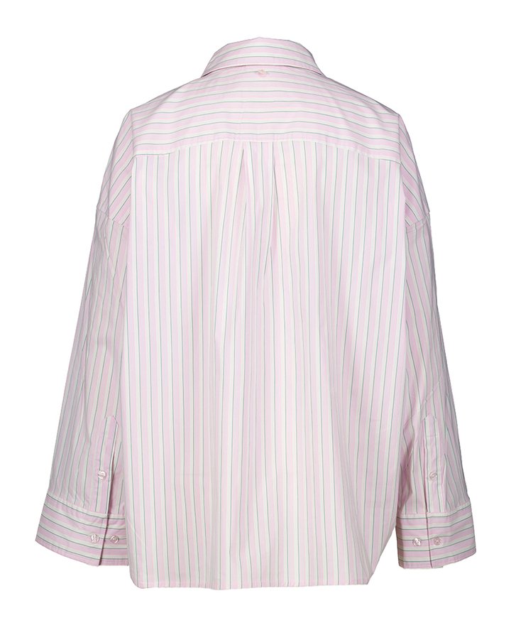 Lichtroze katoenen blousemet strepenmotief Eloise Shirt Numph