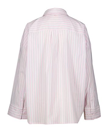 Lichtroze katoenen blousemet strepenmotief Eloise Shirt Numph