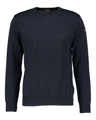 Paul & Shark Donkerblauwe wollen pull met ronde hals