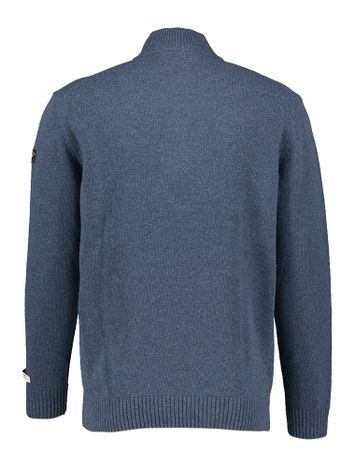 Blauwkleurige wollen pull met korte rits Paul & Shark