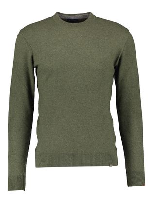 Paul & Shark Kakigroene wollen pull met ronde hals