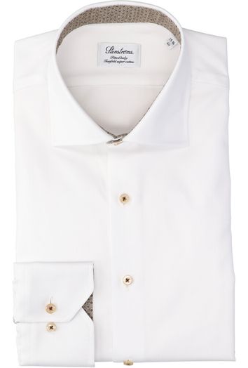 Wit katoenen hemd (slim fit) met lange mouwen Stenströms