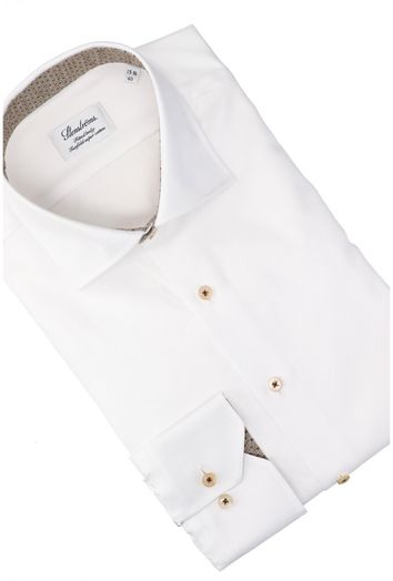 Wit katoenen hemd (slim fit) met lange mouwen Stenströms