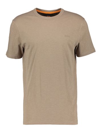 Open brown t-shirt met ronde hals en korte mouwen Hugo Boss