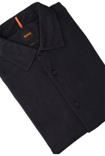 Zwart katoenen hemd ( slim fit) met lange mouwen Hugo Boss