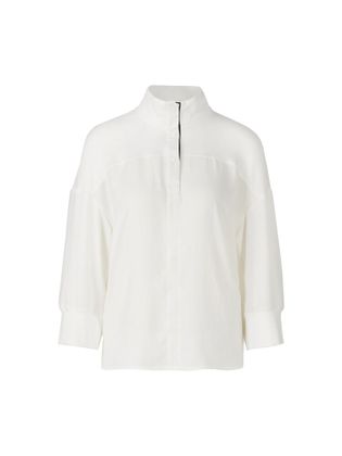 Marc Cain sports Ecru blouse met bovenkant in t-shirt stof Marc Cain collections